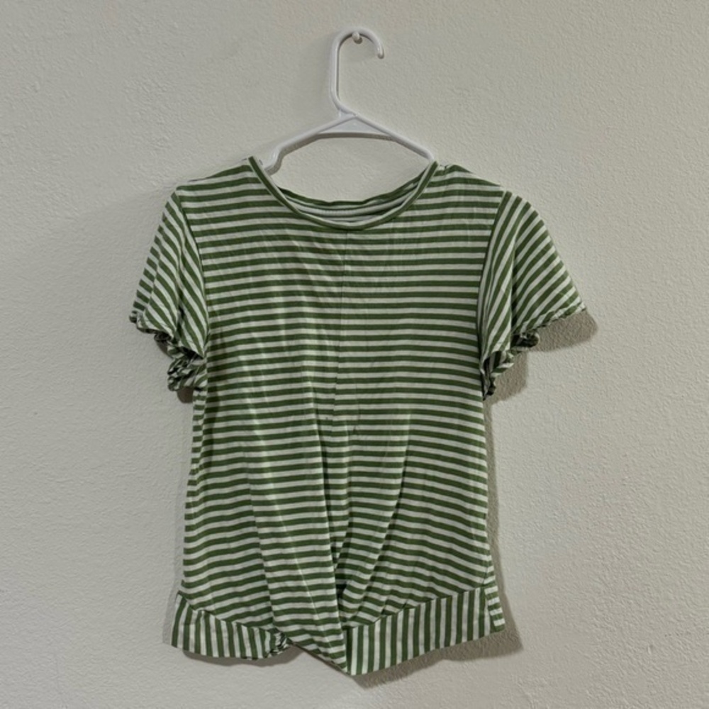 Light Green & White Designer Tee